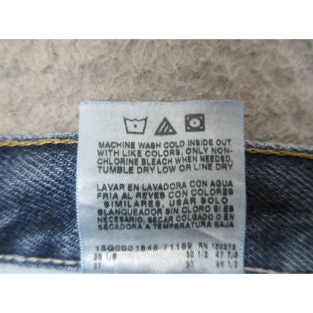 Wrangler Authentic Western Jeans Mens 36x30 Blue Medium Wash Regular Fit Denim